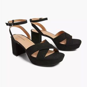 NWT Lane Bryant Black Platform Block Heel